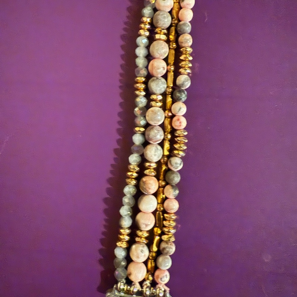 Elegant Multi-Strand Beaded Necklace
